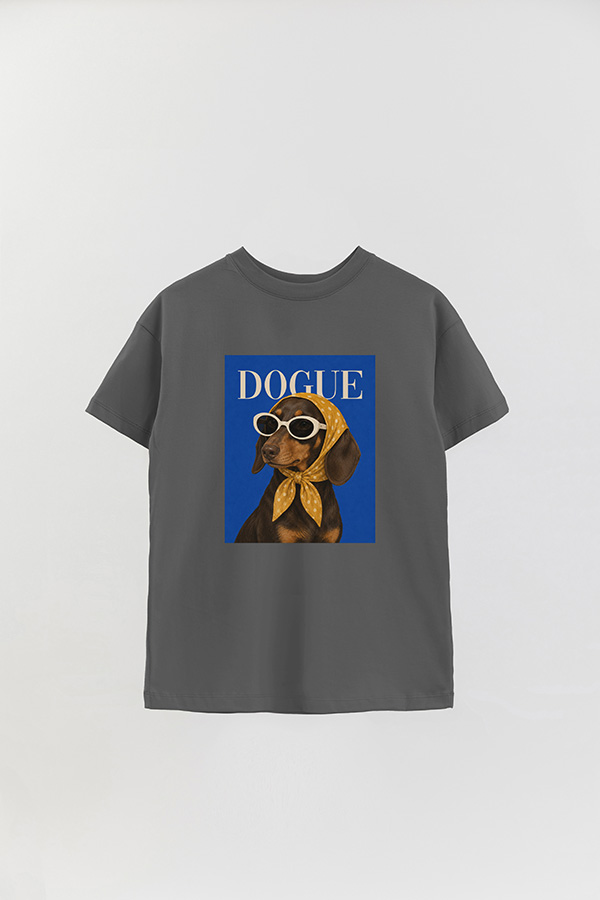 REMERA OVER ESTAMPADA DOGUE RIVIERA DACHSHUND