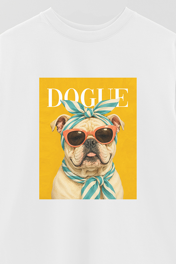 REMERA OVER ESTAMPADA DOGUE POOLSIDE BULLDOG