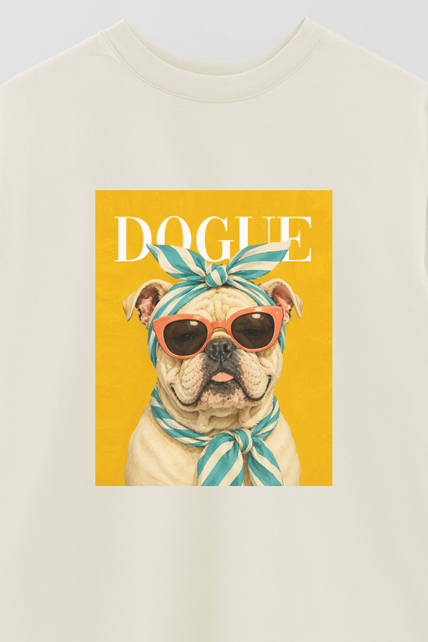 REMERA OVER ESTAMPADA DOGUE POOLSIDE BULLDOG