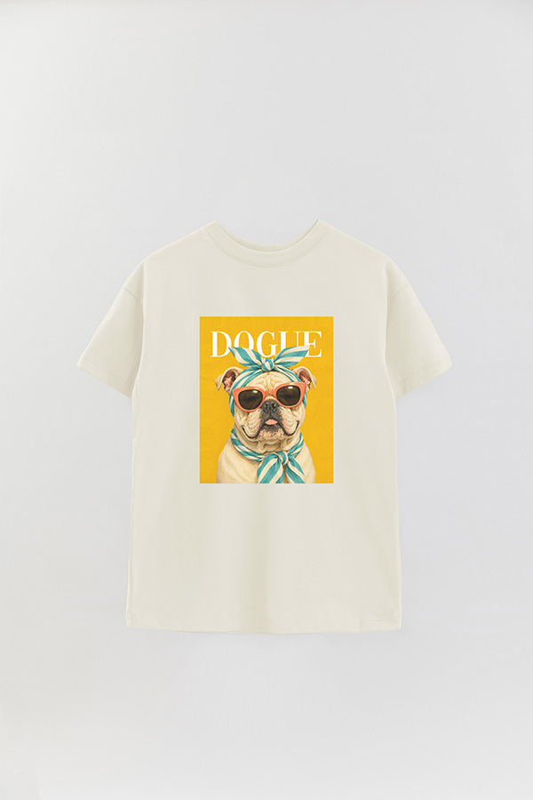REMERA OVER ESTAMPADA DOGUE POOLSIDE BULLDOG