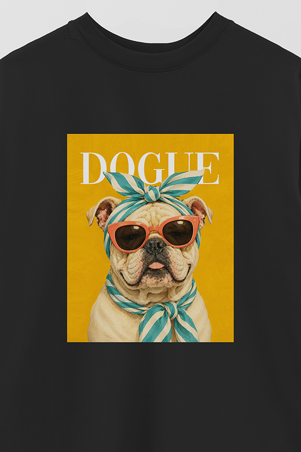 REMERA OVER ESTAMPADA DOGUE POOLSIDE BULLDOG