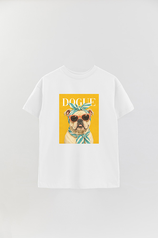 REMERA OVER ESTAMPADA DOGUE POOLSIDE BULLDOG