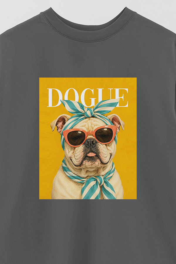 REMERA OVER ESTAMPADA DOGUE POOLSIDE BULLDOG