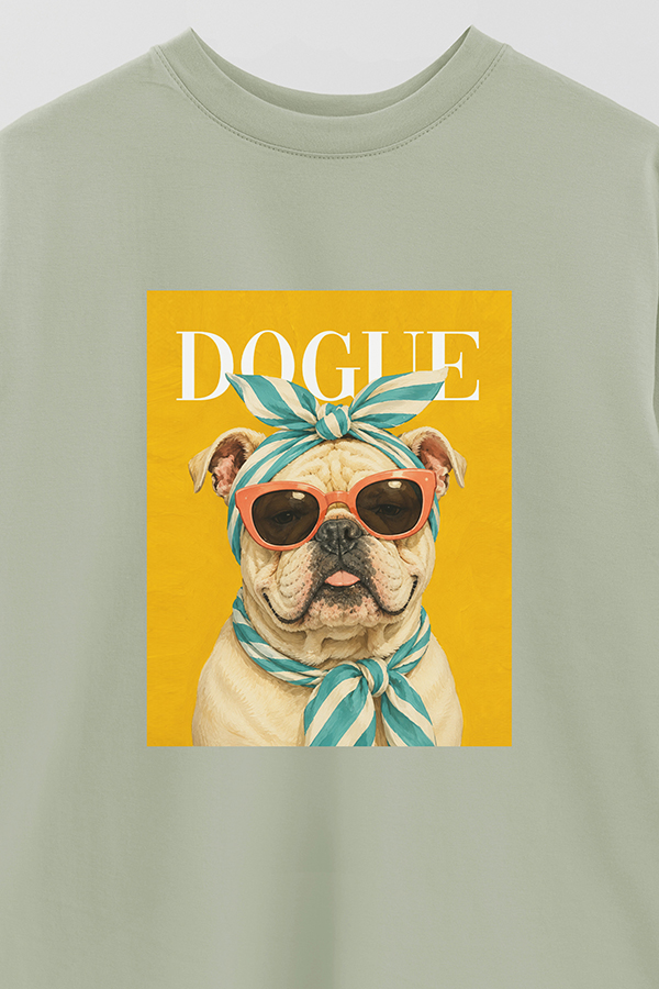 REMERA OVER ESTAMPADA DOGUE POOLSIDE BULLDOG