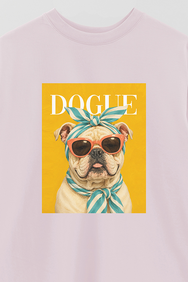 REMERA OVER ESTAMPADA DOGUE POOLSIDE BULLDOG