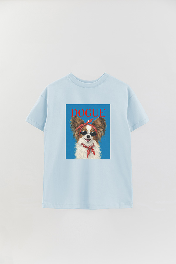 REMERA OVER ESTAMPADA DOGUE PAPILLON PARIS