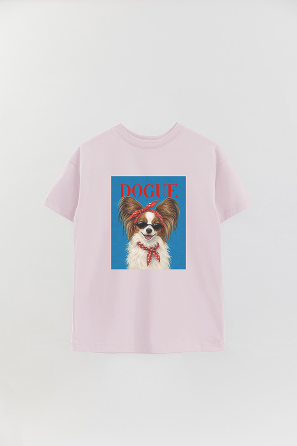 REMERA OVER ESTAMPADA DOGUE PAPILLON PARIS