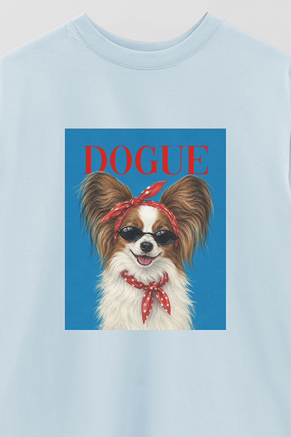 REMERA OVER ESTAMPADA DOGUE PAPILLON PARIS