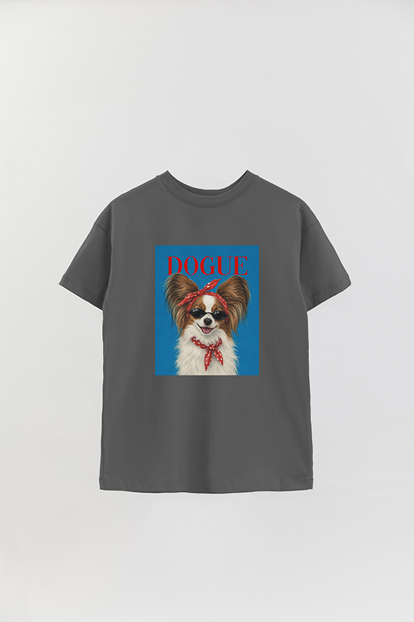 REMERA OVER ESTAMPADA DOGUE PAPILLON PARIS