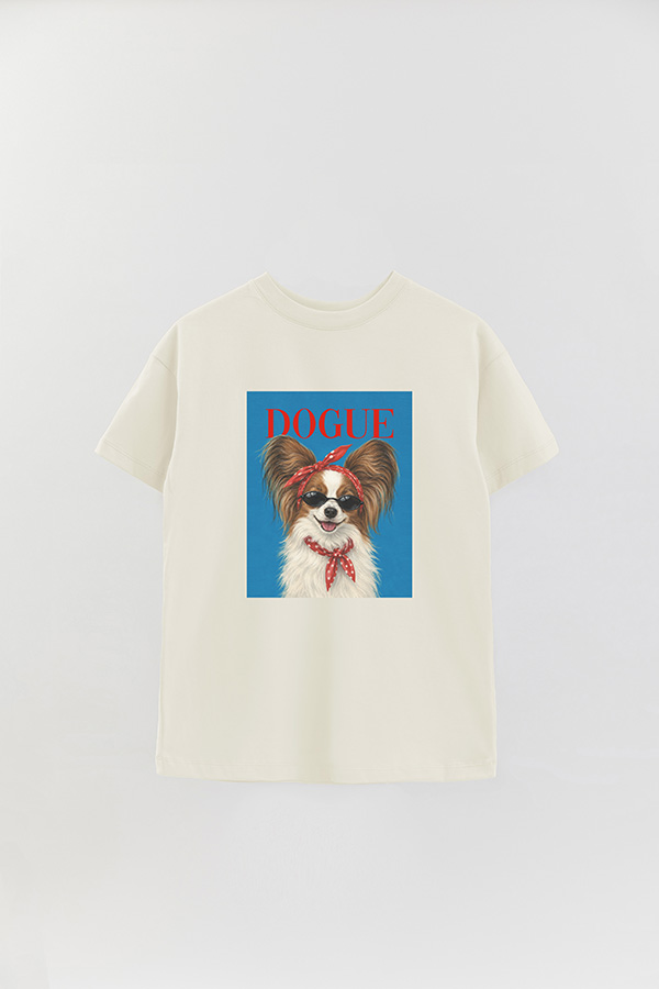 REMERA OVER ESTAMPADA DOGUE PAPILLON PARIS