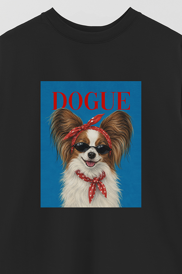 REMERA OVER ESTAMPADA DOGUE PAPILLON PARIS