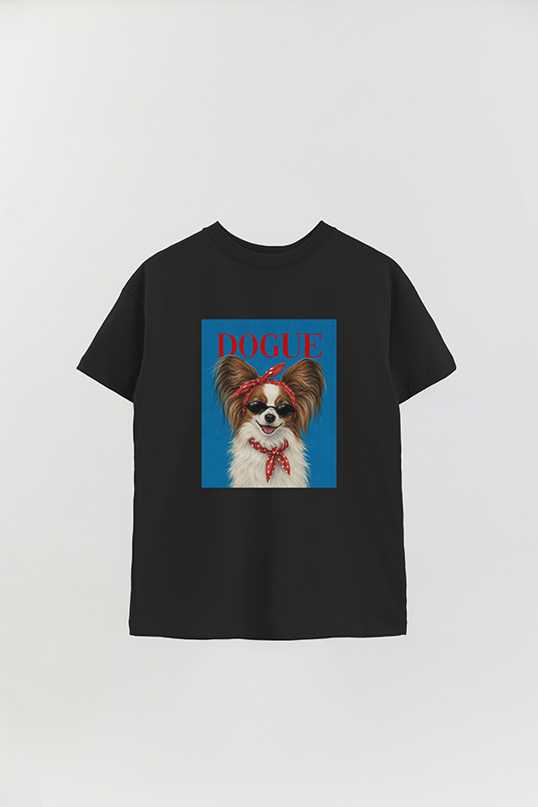 REMERA OVER ESTAMPADA DOGUE PAPILLON PARIS