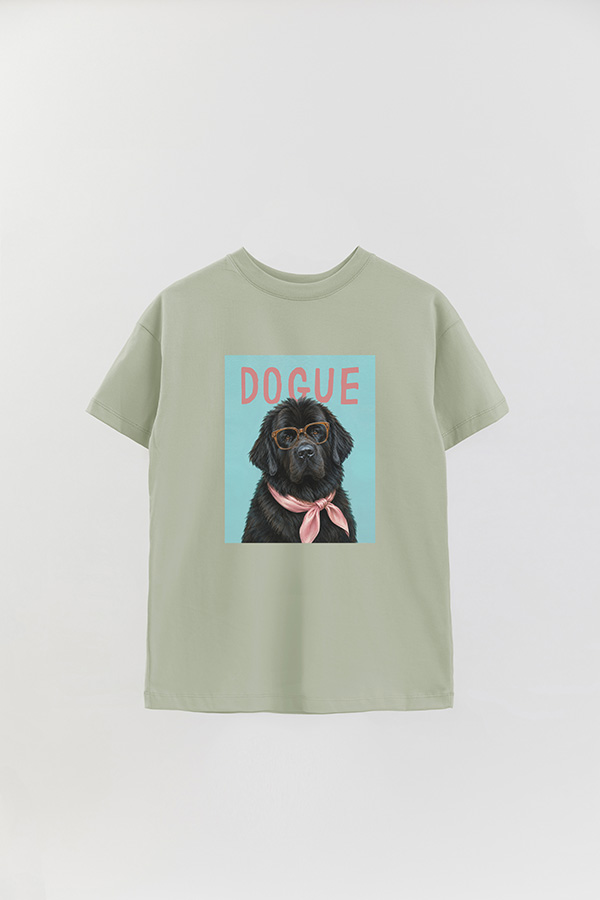 REMERA OVER ESTAMPADA DOGUE NEWFOUNDLAND GENTLE ICON
