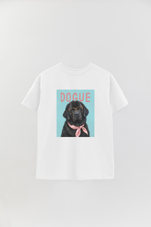 REMERA OVER ESTAMPADA DOGUE NEWFOUNDLAND GENTLE ICON