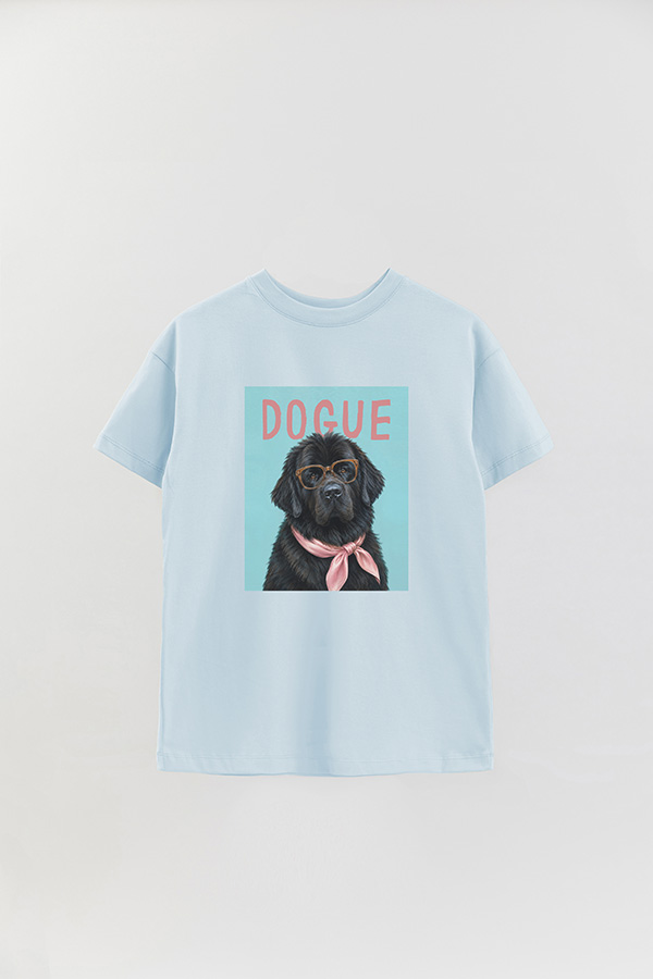 REMERA OVER ESTAMPADA DOGUE NEWFOUNDLAND GENTLE ICON