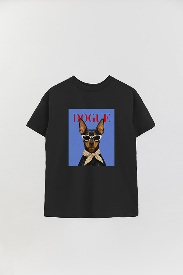 REMERA OVER ESTAMPADA DOGUE MINI PINSCHER POWER LOOK