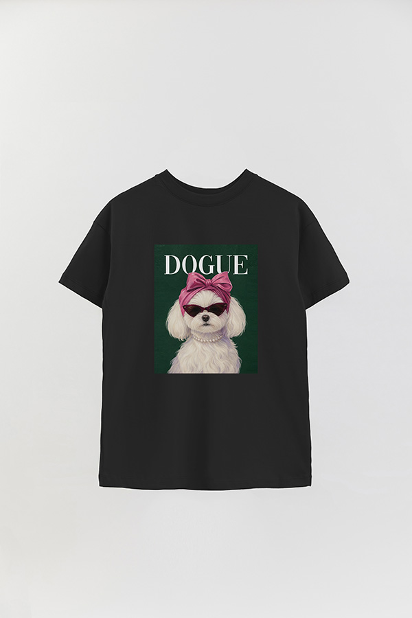 REMERA OVER ESTAMPADA DOGUE MALTESE PINK SOCIALITE