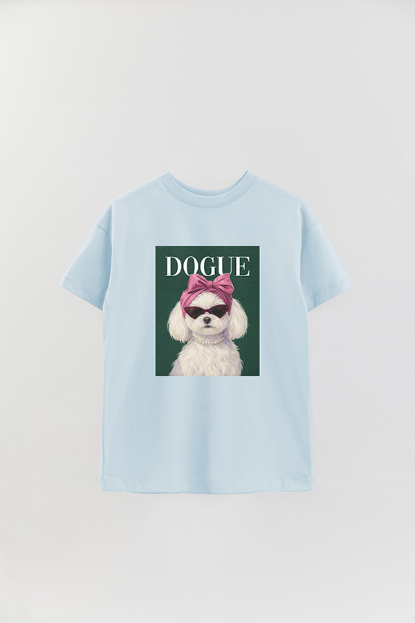 REMERA OVER ESTAMPADA DOGUE MALTESE PINK SOCIALITE