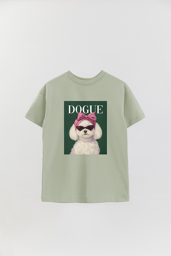REMERA OVER ESTAMPADA DOGUE MALTESE PINK SOCIALITE