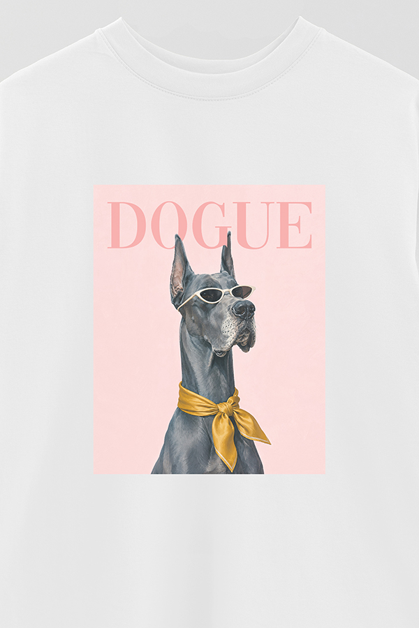 REMERA OVER ESTAMPADA DOGUE GREAT DANE MINIMAL COUTURE