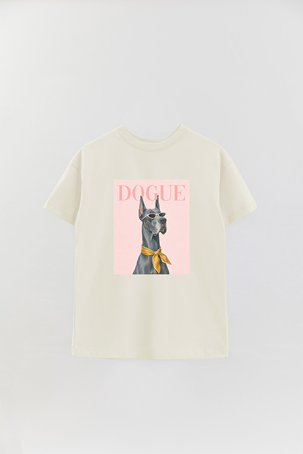 REMERA OVER ESTAMPADA DOGUE GREAT DANE MINIMAL COUTURE