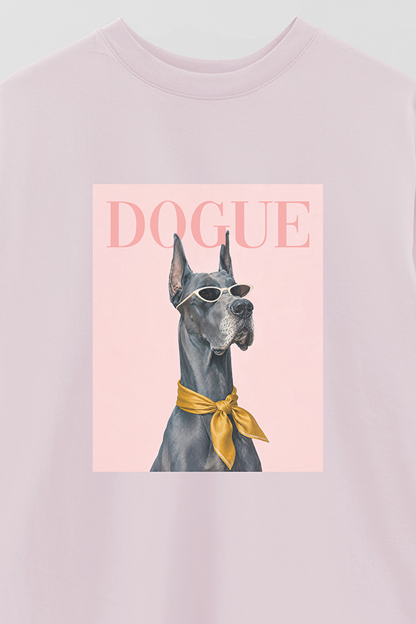 REMERA OVER ESTAMPADA DOGUE GREAT DANE MINIMAL COUTURE
