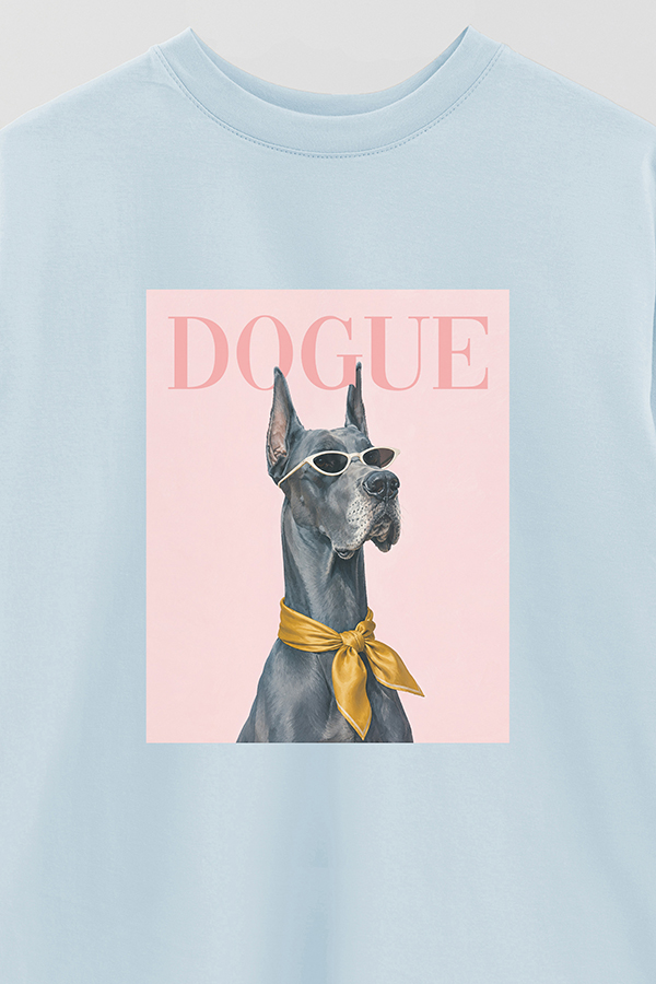 REMERA OVER ESTAMPADA DOGUE GREAT DANE MINIMAL COUTURE