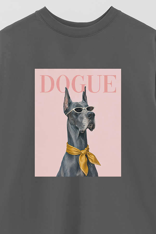 REMERA OVER ESTAMPADA DOGUE GREAT DANE MINIMAL COUTURE