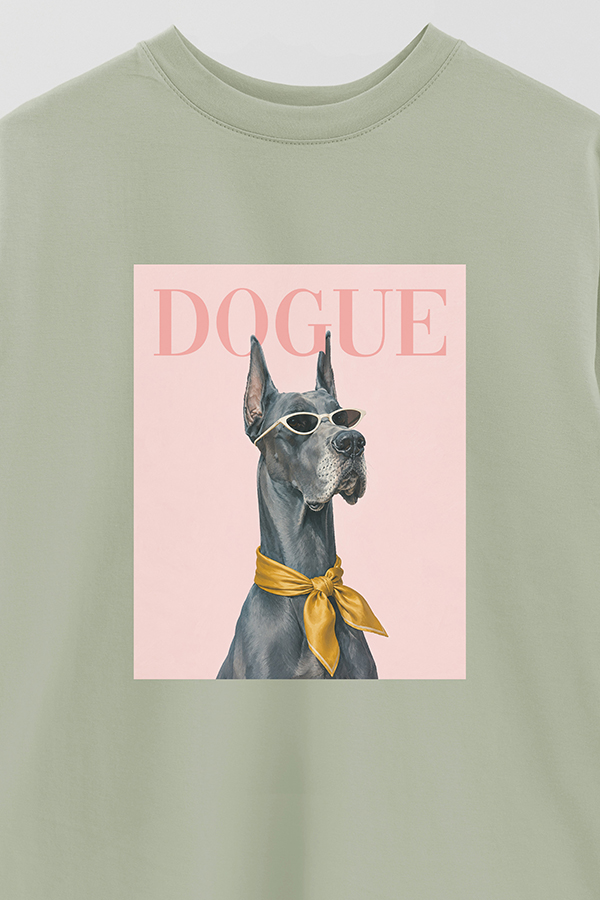 REMERA OVER ESTAMPADA DOGUE GREAT DANE MINIMAL COUTURE
