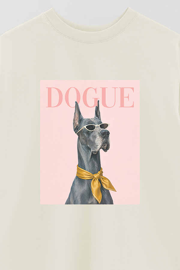 REMERA OVER ESTAMPADA DOGUE GREAT DANE MINIMAL COUTURE
