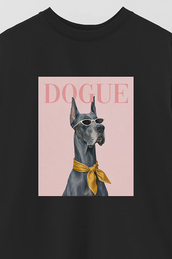 REMERA OVER ESTAMPADA DOGUE GREAT DANE MINIMAL COUTURE