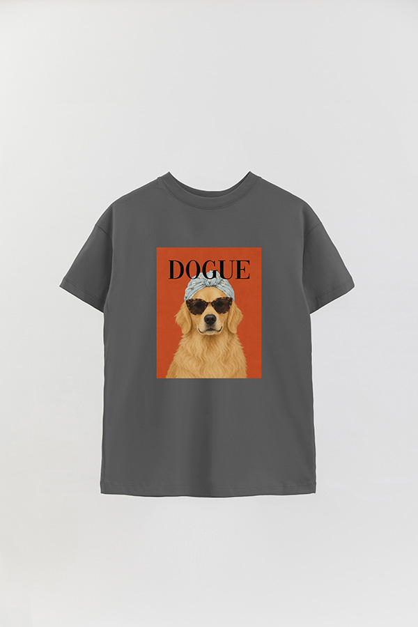 REMERA OVER ESTAMPADA DOGUE GOLDEN RETRIEVER SUNDAY STYLE