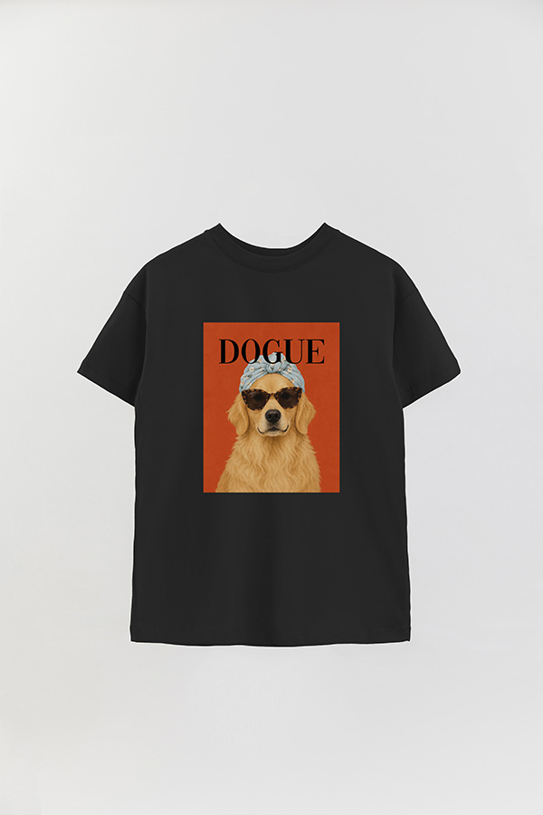 REMERA OVER ESTAMPADA DOGUE GOLDEN RETRIEVER SUNDAY STYLE