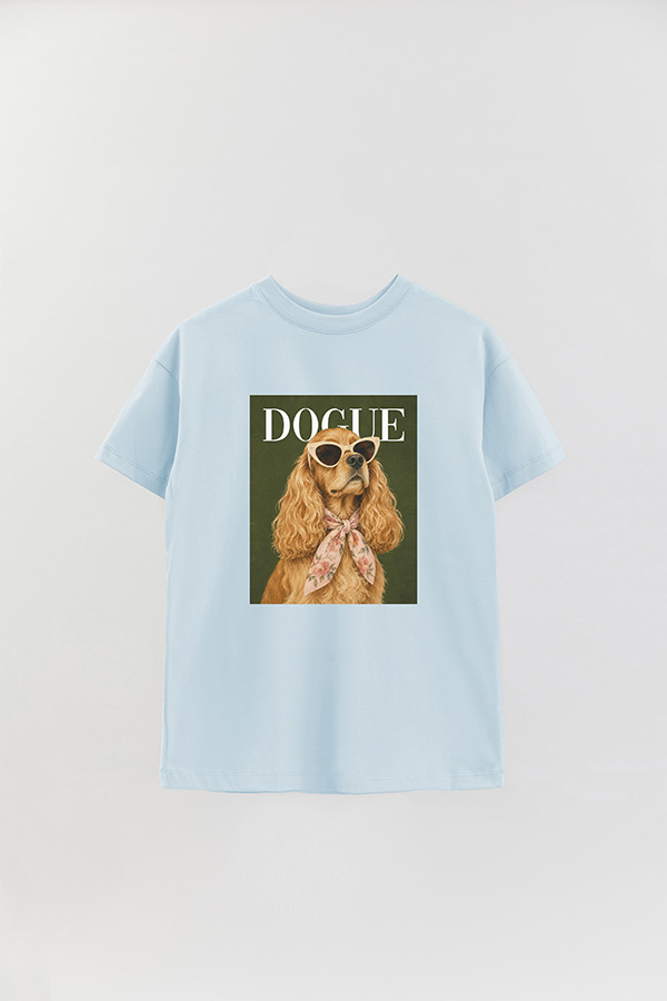 REMERA OVER ESTAMPADA DOGUE GARDEN PARTY COCKER SPANIEL