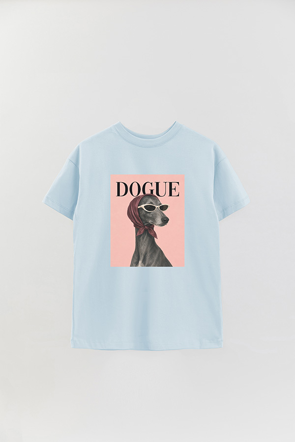 REMERA OVER ESTAMPADA DOGUE ELEGANT GREYHOUND MUSE