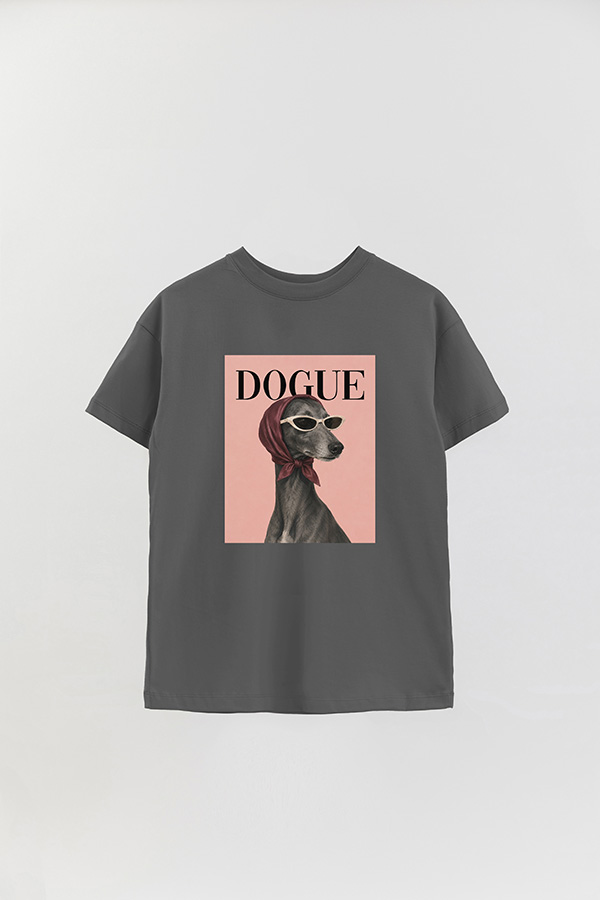 REMERA OVER ESTAMPADA DOGUE ELEGANT GREYHOUND MUSE