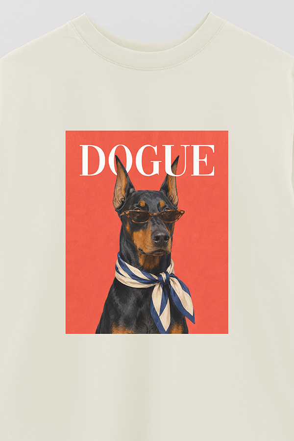 REMERA OVER ESTAMPADA DOGUE DOBERMAN FASHION EDITOR