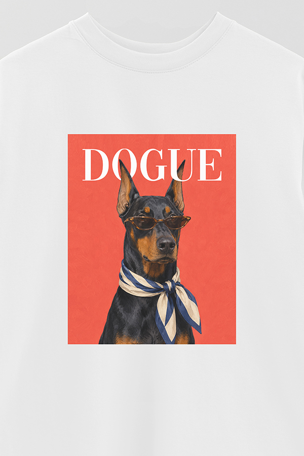 REMERA OVER ESTAMPADA DOGUE DOBERMAN FASHION EDITOR