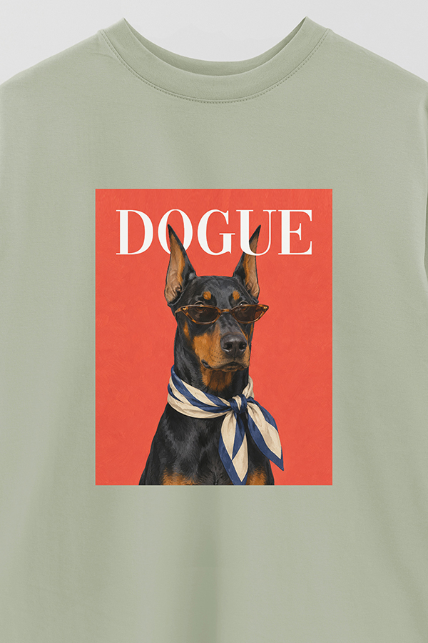 REMERA OVER ESTAMPADA DOGUE DOBERMAN FASHION EDITOR