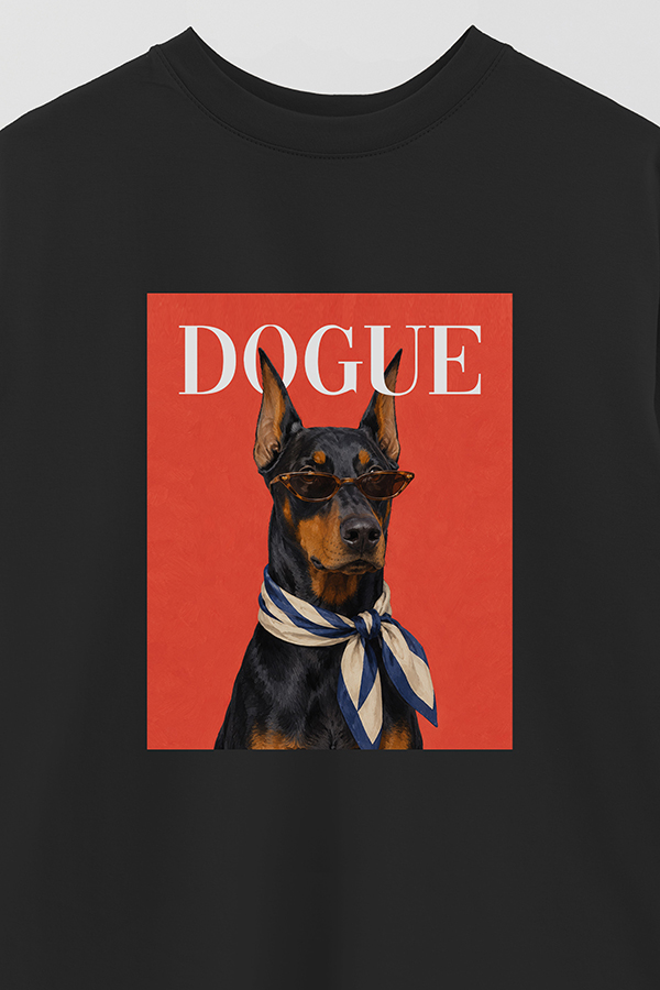 REMERA OVER ESTAMPADA DOGUE DOBERMAN FASHION EDITOR