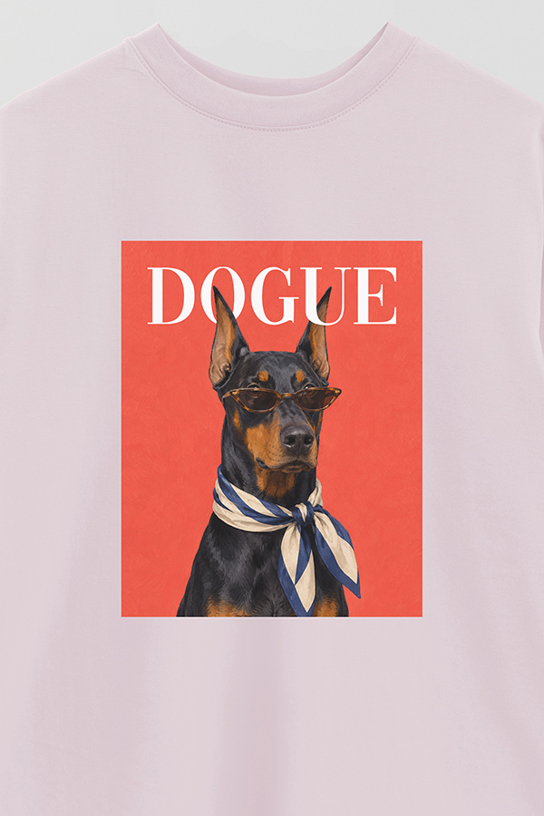 REMERA OVER ESTAMPADA DOGUE DOBERMAN FASHION EDITOR