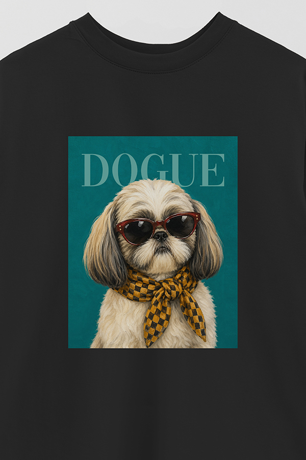 REMERA OVER ESTAMPADA DOGUE CITY SHIH TZU