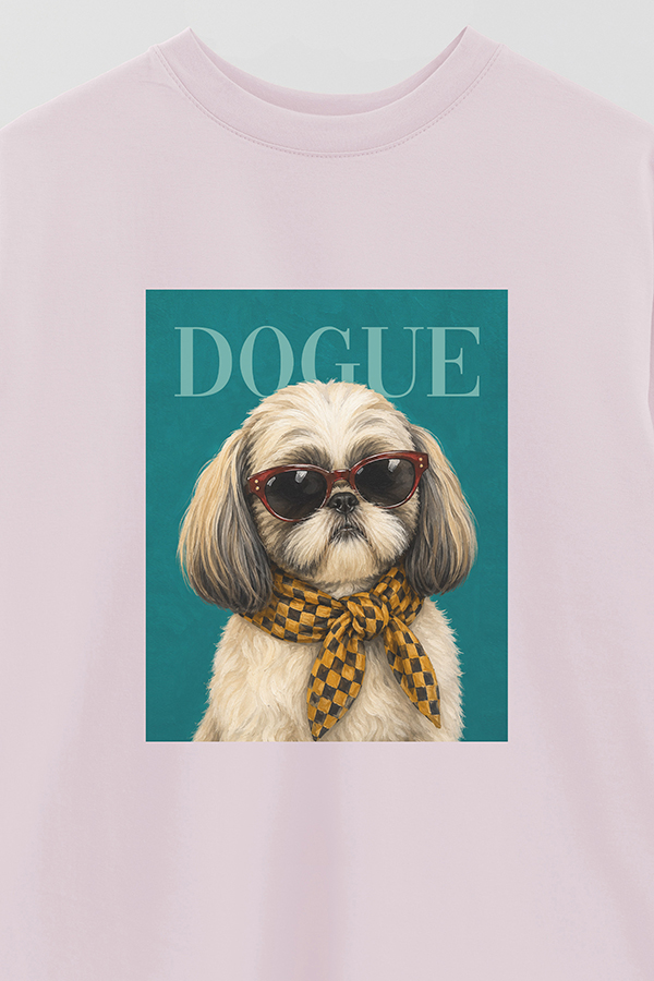 REMERA OVER ESTAMPADA DOGUE CITY SHIH TZU