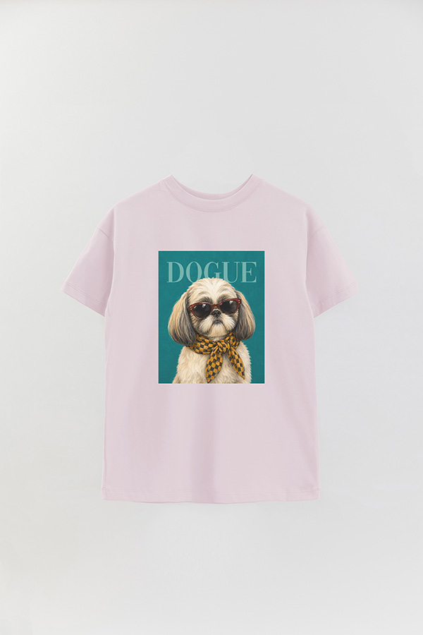 REMERA OVER ESTAMPADA DOGUE CITY SHIH TZU