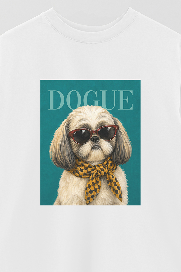 REMERA OVER ESTAMPADA DOGUE CITY SHIH TZU