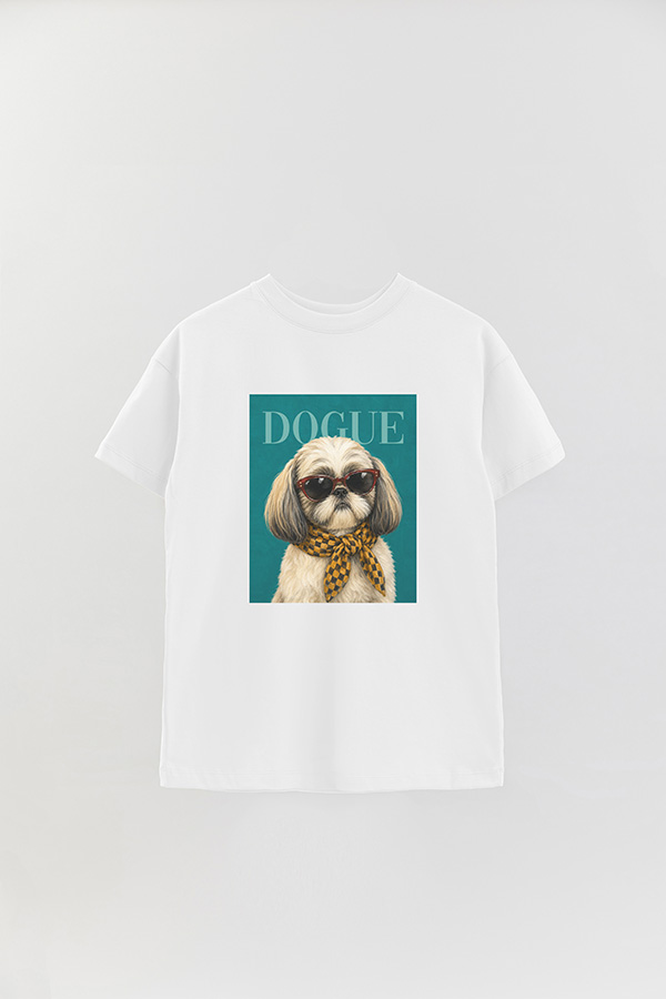 REMERA OVER ESTAMPADA DOGUE CITY SHIH TZU