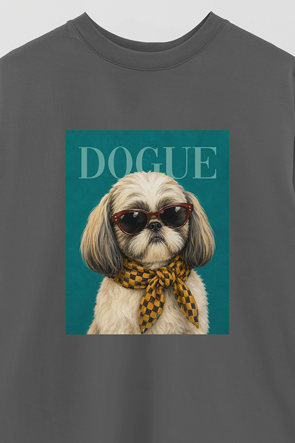REMERA OVER ESTAMPADA DOGUE CITY SHIH TZU