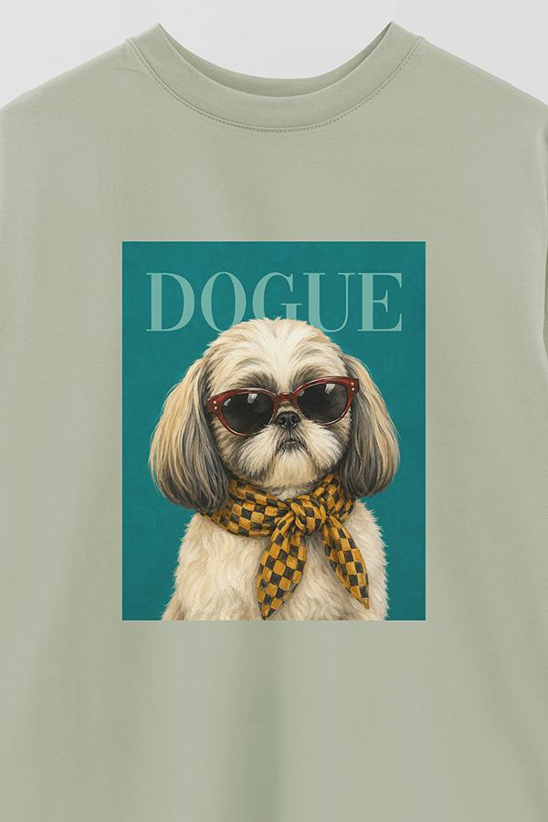 REMERA OVER ESTAMPADA DOGUE CITY SHIH TZU