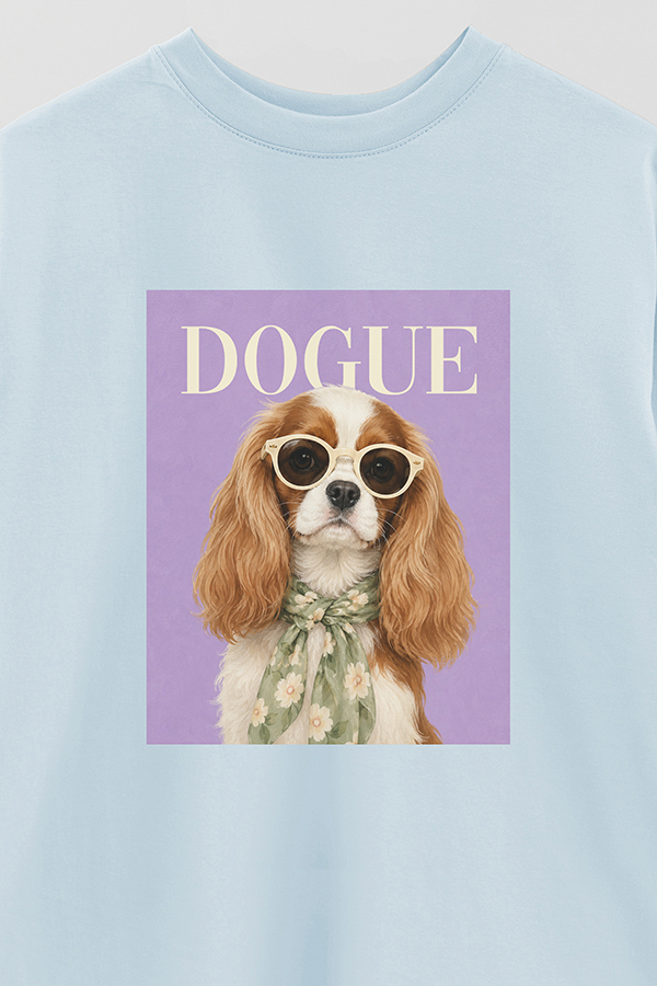 REMERA OVER ESTAMPADA DOGUE CAVALIER GARDEN MUSE
