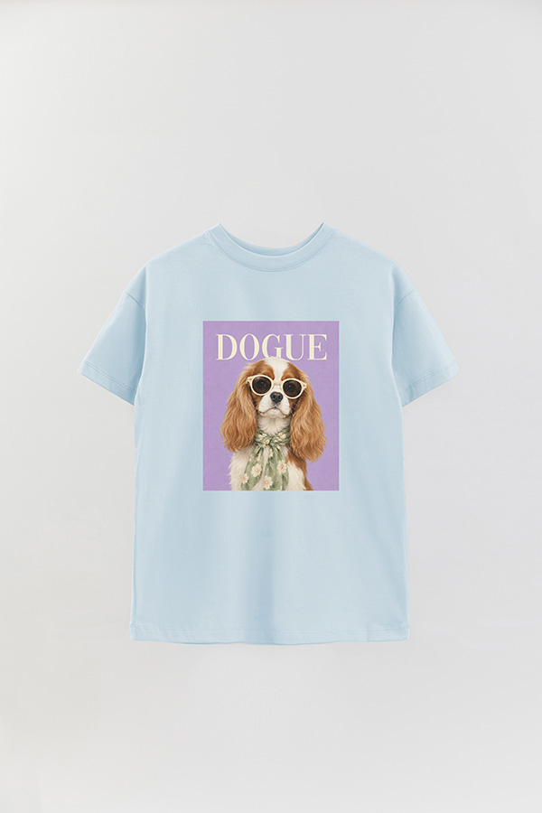 REMERA OVER ESTAMPADA DOGUE CAVALIER GARDEN MUSE